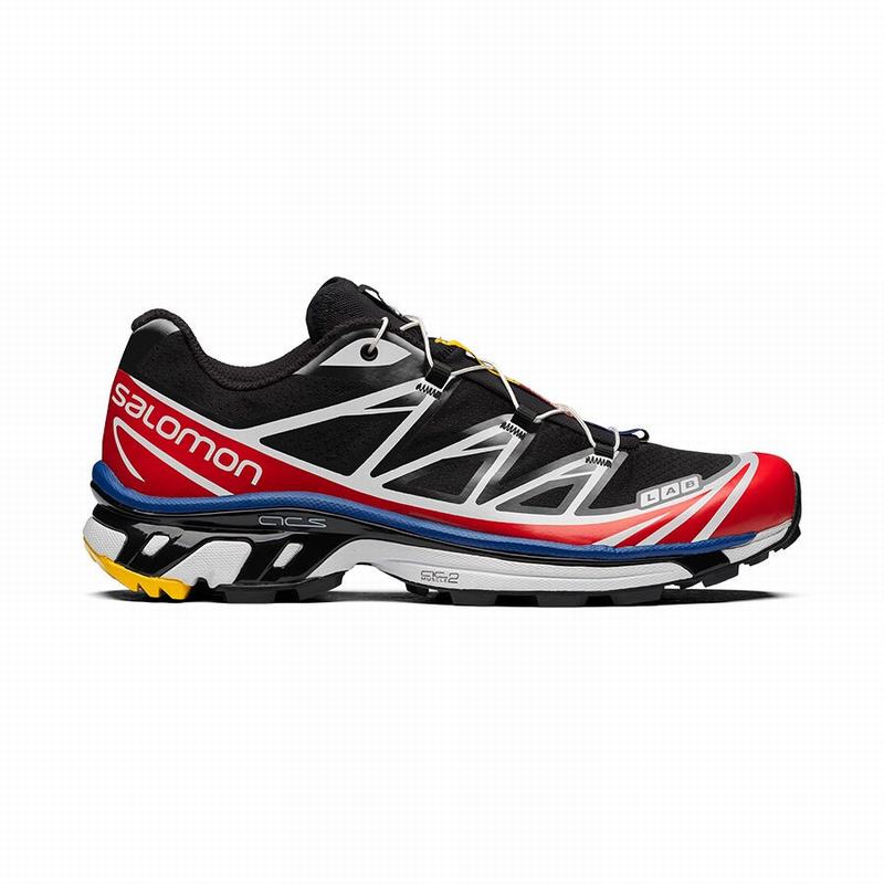 Salomon Israel XT-6 RACING - Mens Trail Running Shoes - Black/White (NQJY-28417)